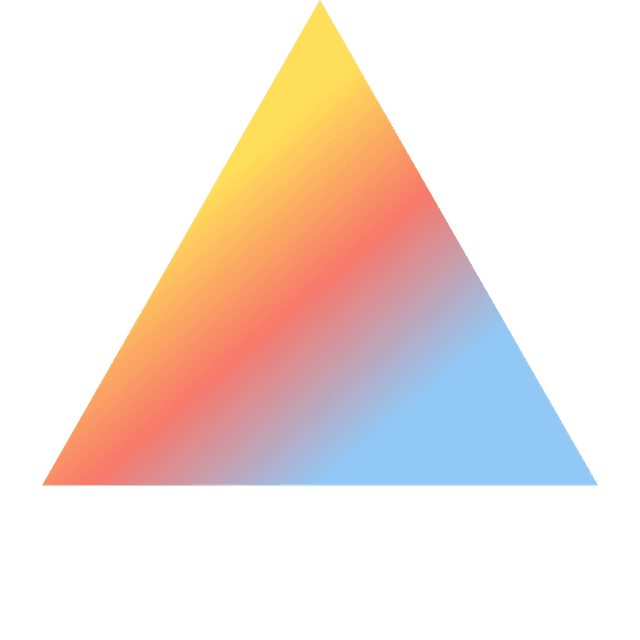 Decorative gradient triangle shape